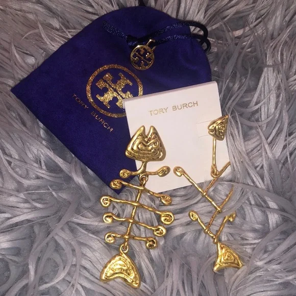 TORY BURCH Fish Bone Earrings - Picture 2 of 4